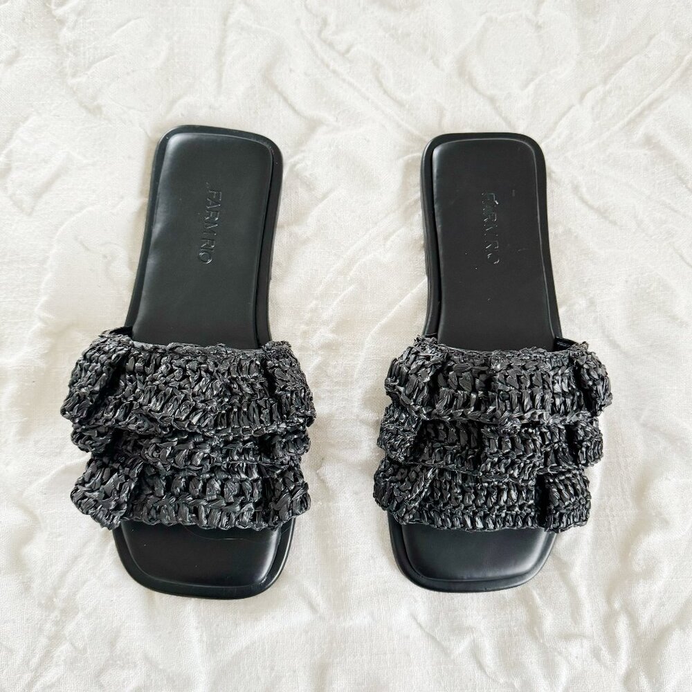 FARM RIO Crochet Slide Sandal Size 6 New